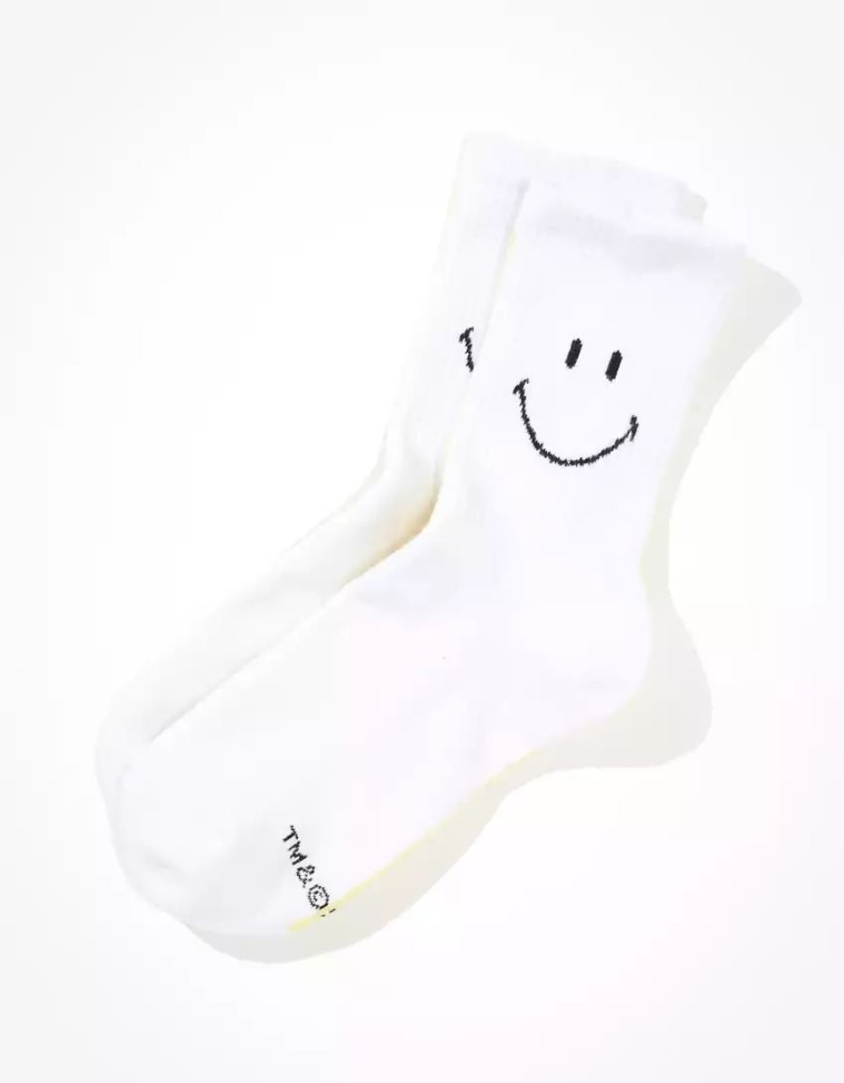 Chaussettes American Eagle AE Double Smiley '90s Crew Sock Multicolore Femme | NUG-11084570